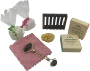 ModaMoo's Day Spa Gift Box Set. Cucumber Melon and Asian Tea Blossom Soaps, Jade Roller, Sea Sponge, and More - Product Image