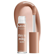 NYX PROFESSIONAL MAKEUP This Is Milky Gloss, Vegan Lip Gloss, 12 Hour Hydration - Cookies & Milk (Cool Beige Nude) - Produ...