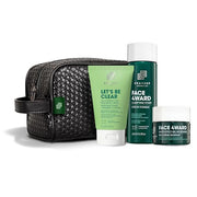 Mens Oil Control 4-Piece Skincare Set, for Oily & Acne Skin, including a Face Scrub, Skin-Clearing Toner, Light Moisturise...