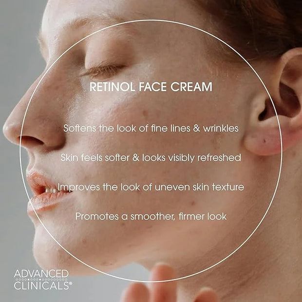 Advanced Clinicals Retinol Cream Face Moisturizer | Encapsulated Retinol Lotion For Face With Ferulic Acid + Vitamin E To ...