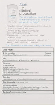 Dove Clinical Protection Antiperspirant/Deodorant, Original Clean, Stick, 1.7 Ounce (Pack of 2) - Product Image