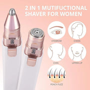 Facial - Eyebrow Hair Remover for Women: Rechargeable 2 in 1 Eyebrow Trimmer and Face Shavers for Women - Painless Electri...