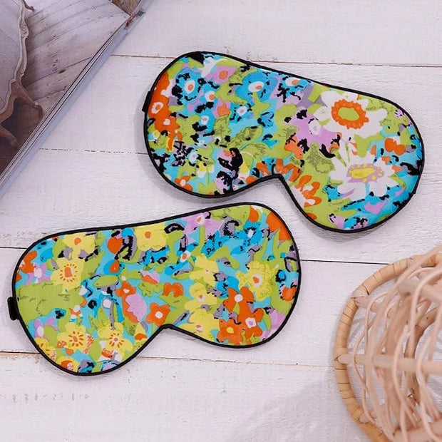 Maxfeel 100% Pure Silk Eye Mask - Sleep Eye Cover in Printed Colors (#17) - Product Image