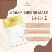 2 Steps Brightening Facial Mask Pack of 5 and U-Shaped Firming Eye Patches 5 Pairs, Under Eye Collagen Mask Pads for Puffy...