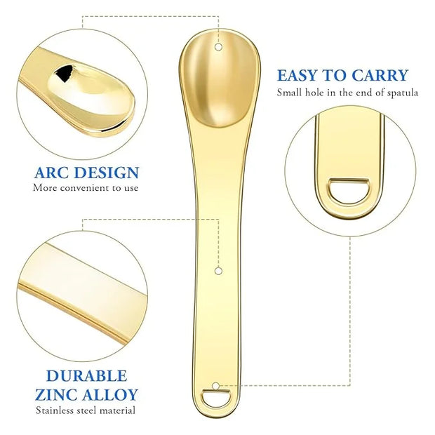 Mini Metal Makeup Spatula Skin Care Cosmetic Spoon Reusable Applicator, Beauty Scoop for Facial Cosmetic for Face Mask Cre...