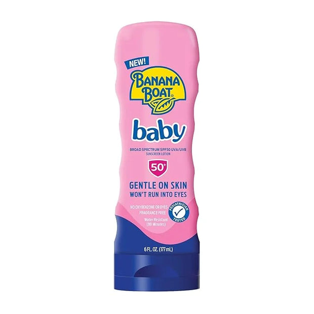 Banana Boat Baby Sunscreen SPF 50, 6oz | SPF 50 Sunscreen for Babies and Toddlers, Beach Essentials, Baby Sunblock, 6oz - ...