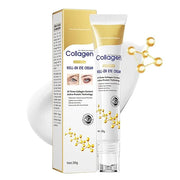 Collagen Eye Cream Anti Aging, Eye Cream with Roller for Dark Circles and Puffiness, Reduce Fine Line, Tightening Lifting ...