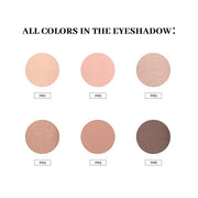 Nudes 2 Series Mini Eyeshadow Palette, Velvety Matte&Satin Finish, 6 Nude Taupe & Brown Neutral Eye Shadows, Travel Friend...