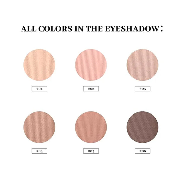 Nudes 2 Series Mini Eyeshadow Palette, Velvety Matte&Satin Finish, 6 Nude Taupe & Brown Neutral Eye Shadows, Travel Friend...