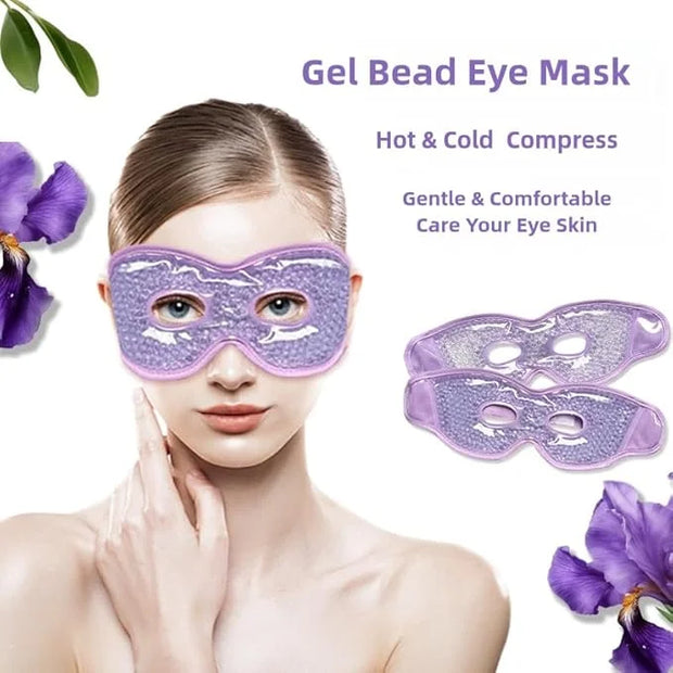2 PCS Gel Mask,Reusable,Face & Eye Mask with Hole,Dark Circles,Dry Eyes,DeepSleep,Headaches,Puffiness,Stress,migraines,Eye...