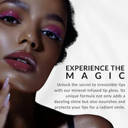 Flori Roberts Mineral Base Lip Shine, Vibrant Lip Gloss Makeup for Women of Color or Deeper Skin Tones, Non-Sticky, Long W...