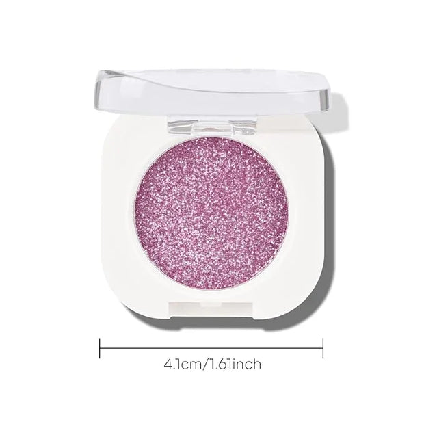 KYDA Single Glitter Eyeshadow, Bright Purple Diamond Glow Eyeshadow, Ultra-fine Lightweight Powder, Blendable Formula, Dai...