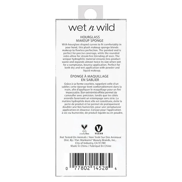 wet n wild Makeup Sponge - Low Product Absorption for Streak-Free Application, Effortless Blending Beauty for a Smooth Pro...
