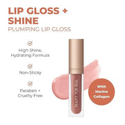 Beauty For Real Lip Gloss + Shine, Nudist - Beige Nude Pink - Non-Sticky Plumping & Hydrating Gloss - Light & Mirror In Ca...