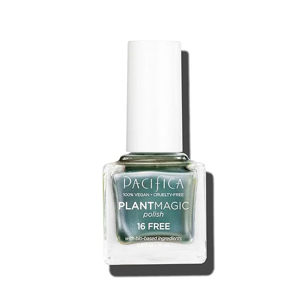 Pacifica Natural Nail Polish – Plant Magic Glitter Green Nail Polish - Plant Based, Non-Toxic & Clinically Tested - Lastin...