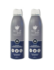 Aloe Up Sport Continuous Spray Sunscreen SPF 50- Broad Spectrum UVA/UVB Sunscreen Protector for Face and Body With Aloe Ve...