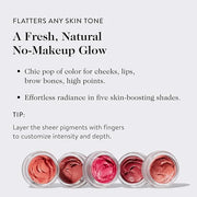 goop Beauty Cream Blush | Sheer Pop of Color for Lips & Cheeks | Vitamin C, Vitamin E & Safflower Oil | Natural Makeup for...