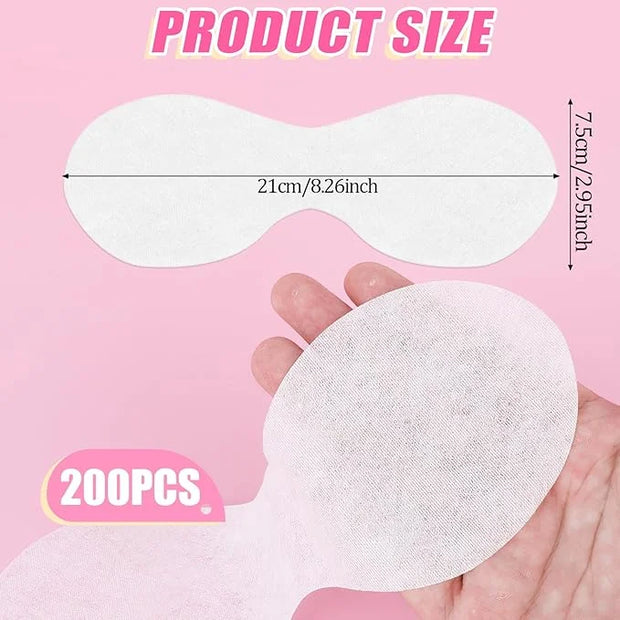 Disposable Non Woven Eye Care, 200 Sheets Eye Mask Paper Disposable Sheets Eye Covers Cotton Cosmetic Facial Eye Covers Sk...