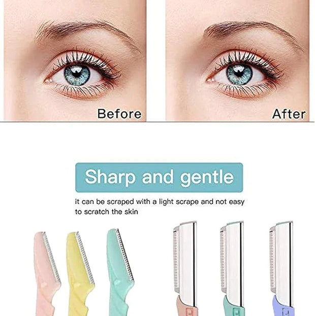 Eyebrow Razor 9 Pack, Precision Facial Hair Trimmer for Women, Eyebrow Shaper Facial Razor for Men - Product Image