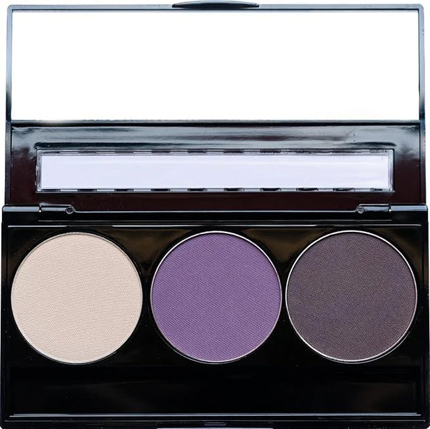 Off White, Matte Medium Lavender Violet, and Matte Deep Purple Vegan Eyeshadow Trio Palette; Talc, Paraben & Cruelty Free ...