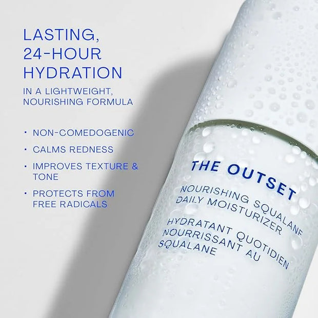 The Outset Nourishing Squalane Daily Moisturizer - Gentle Fragrance Free Non-Comedogenic Cream - Barrier Repair, Hydrating...