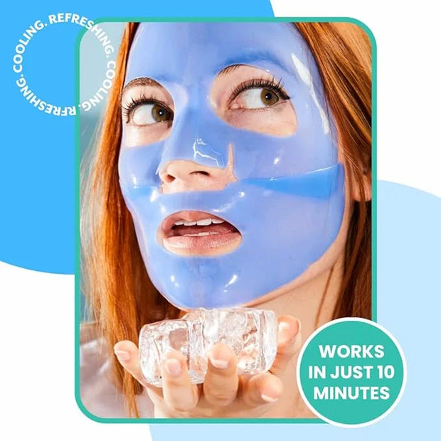 Patchology Iced Cooling and Firming Hydrogel Masks with Peptides, Cloudberry Oil and Bakuchiol. Facial Sheet Mask designed...