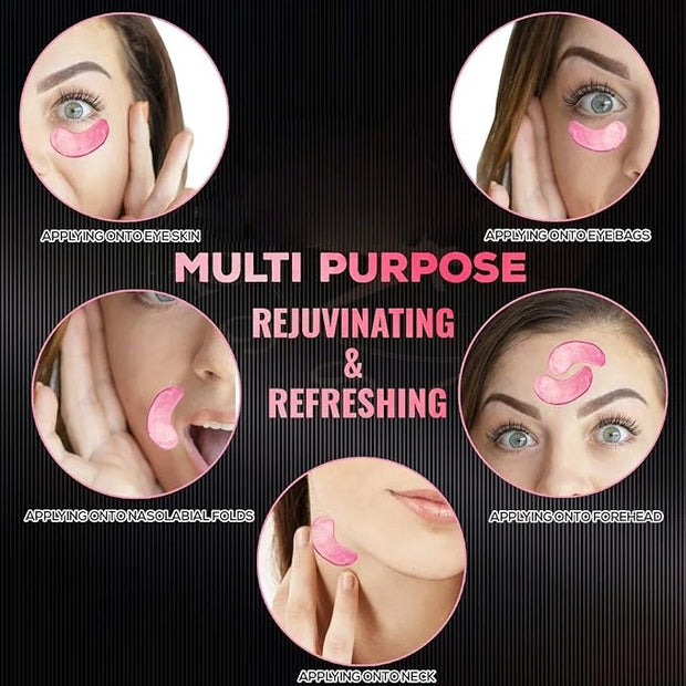 Under Eye Patches- Jakuva 30 Pairs Collagen Eye Masks Eye Patches for Dark Circles and Puffy Eyes, Reduce Wrinkles, Gel Ey...