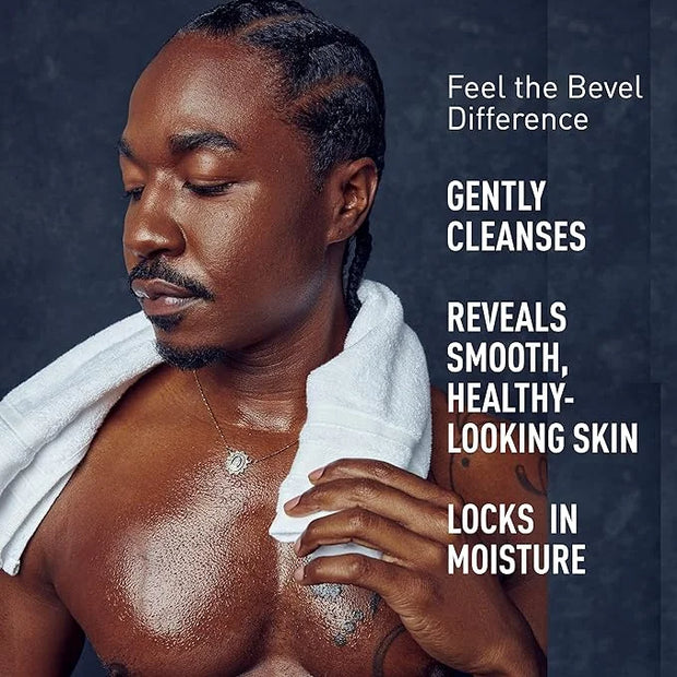 Bevel Moisturizing Body Wash for Men - Supreme Oak Scent with Shea Butter, Vitamin B, and Coconut Oil, 16 Oz (Packaging Ma...