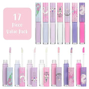 Expressions 14pc Lip Gloss for Girls - Glossy Lip Gloss Tubes | Non Toxic Lip Gloss Set - Unicorn Princess Birthday Party ...