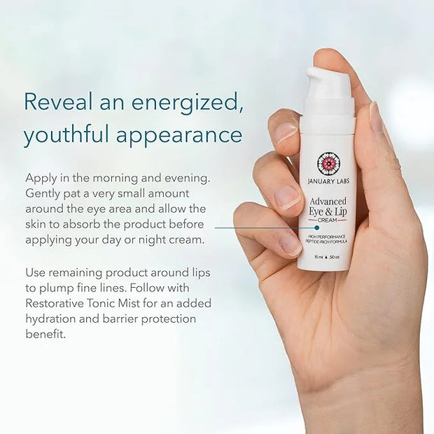 Advanced Eye and Lip Cream, High-Performance Eye Cream for Dark Circles and Puffiness, Nourishing Lip and Under Eye Cream ...