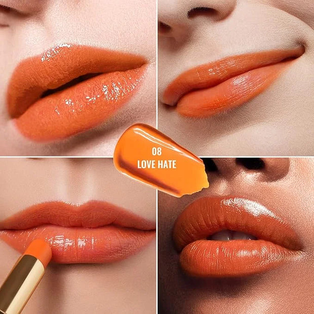 Oulac Orange Lipstick - Moisturizing Lip Stick Glossy Tinted Lip Balm, Sheer Shine Juicy Finish, Lightweight and Hydrating...