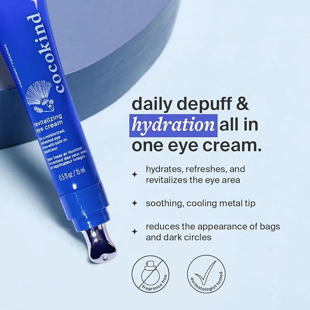 Revitalizing Eye Cream by Cocokind, Depuff & Reduce Fine Lines and Wrinkles, Cream for Firmer and Brighter Looking Eye Are...