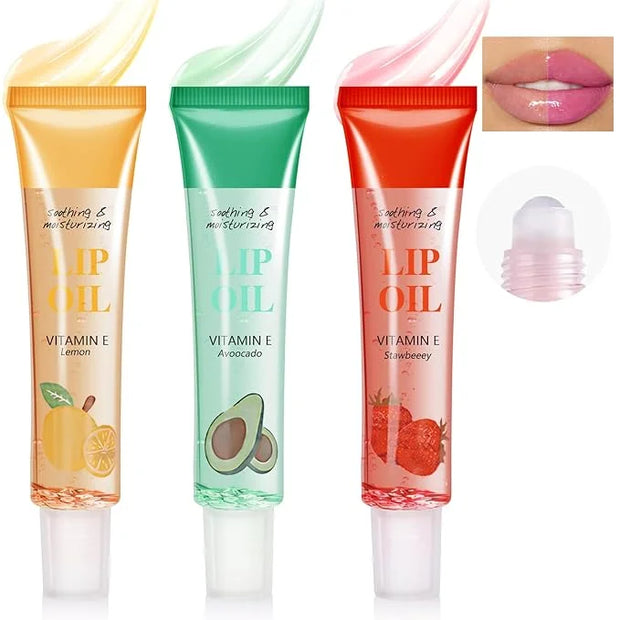 3 PCS Magic Lip Oil, Fruit Flavor Roll Magic