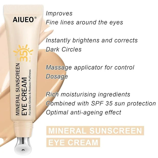 Scarman Mineral Eye Cream, 3-in-1 Anti-Aging Eye Cream, SPF 35, Wrinkle Care, Filter Phone Skin-Damaging Blue Light for Da...