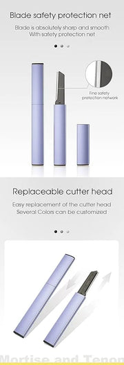 Exfoliating Eyebrow Razor Dermaplaning Tool Eyebrow Trimmer with 4 Replacement Blades, Facial Razors for Women Aluminum Al...