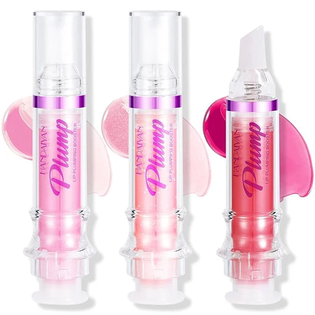Erinde 3 Colors Lip Plumping Booster, Spicy Lip Plumper Gloss Lip Plumping Oil, Ultra-Hydrating & Nourishing Plump Lip Plu...