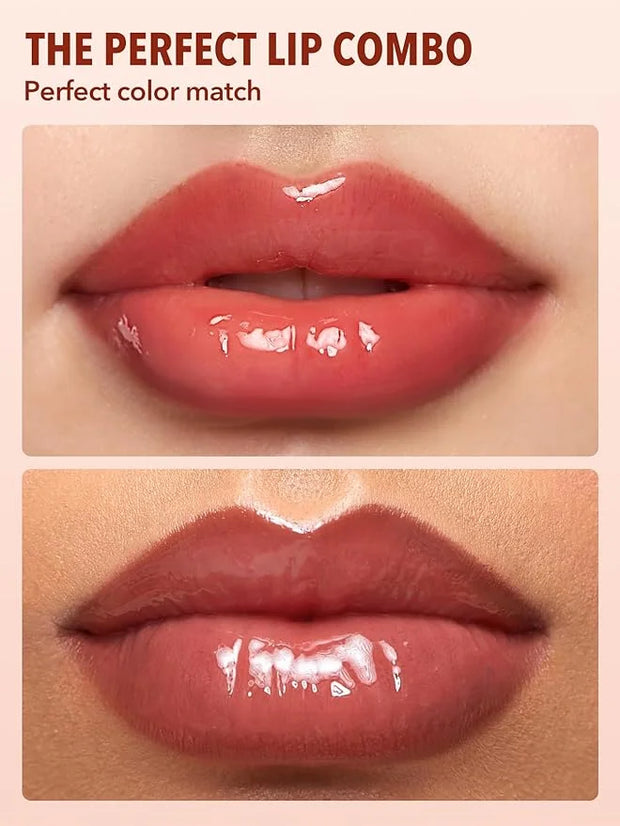 SHEGLAM 2-In-1 Lip Rules Liner & Gloss Pen Long Lasting Plumping Perfect Lip Combo Makeup Set-Judgey Much - Product Image