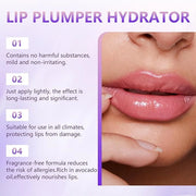 2Pcs Lip Plumper + Hydrator Lip Balm,Instant Volumizing Gloss with Hyaluronic Acid & Anti-Aging Ingredients,High-Shine Moi...