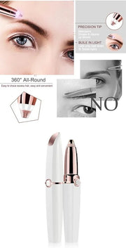 Abhiya's Facial Hair Remover & Eyebrow Trimmer - 2 in 1 Electric Women's Face, Nose & Body Shaver - Painless Epilator - US...