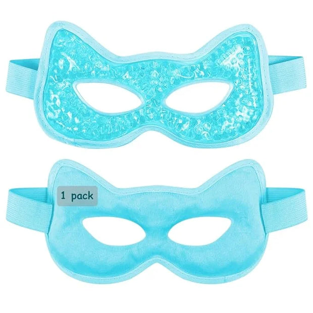 Cooling & Heating Eye Mask - Hot/Cold Use for Puffy Eyes, Headaches, Migraines, Sinus & Dark Circles (2 packs blue) - Prod...