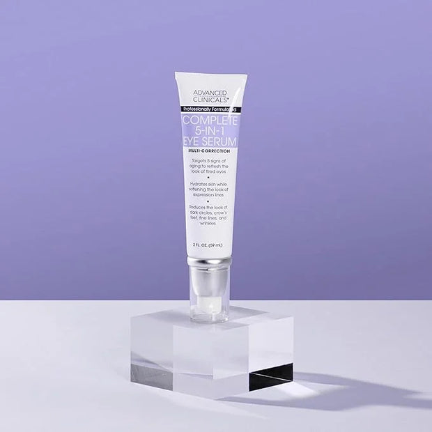 Advanced Clinicals 5-in-1 Eye Serum | Multi-Benefit Visible Anti Aging Under Eye Serum Face Moisturizer Reduces Appearance...