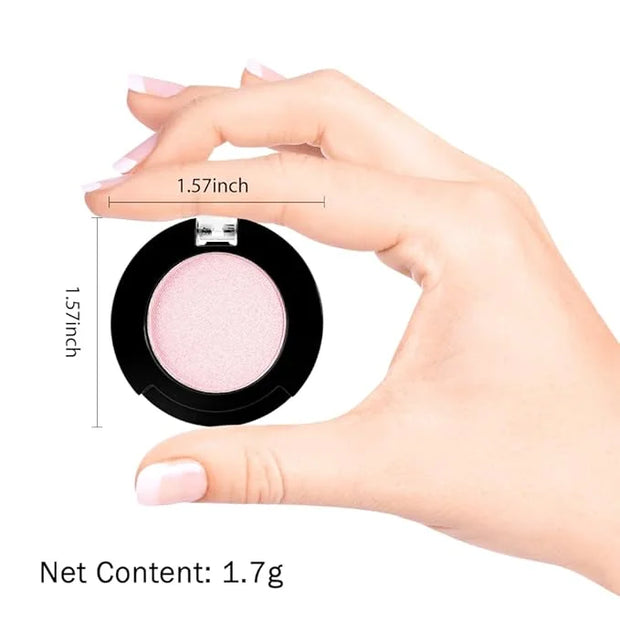 Monochrome Glitter Eyeshadow Makeup Palette, Highly Pigmented Rose Gold Eyeshadow Palette, Shimmer Pressed Powder Eye shad...