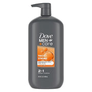 DOVE MEN + CARE 2-in-1 Shampoo + Conditioner Thick + Strong for Fortifying Hair from Root to Tip, with Calcium, 31 oz - Pr...