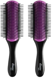 Diane Nylon Pin Styling Hair Brush for Detangling, Separating, Shaping and Defining Wet Thick or Curly Hair, Glides Throug...