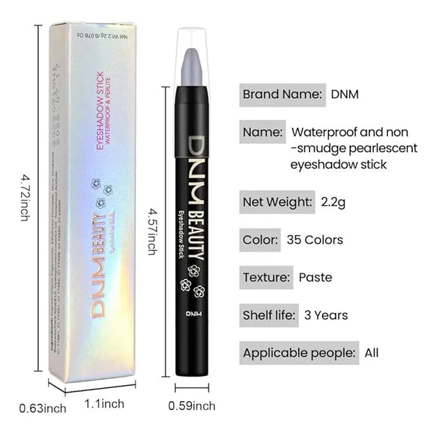 evpct Midnight Blue Shimmer Cream Eye Shadow Brightener Sticks Set for Eyes, Blue Shimmery Matte Pencil Eye shadow Applica...