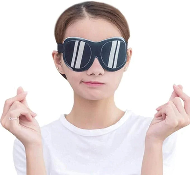 Honbay 3D Funny Eyeshade Soft Sleep Eye Mask with Adjustable Head Strap for Travel, Game, Party, Rest, Sleeping(Sunglasses...