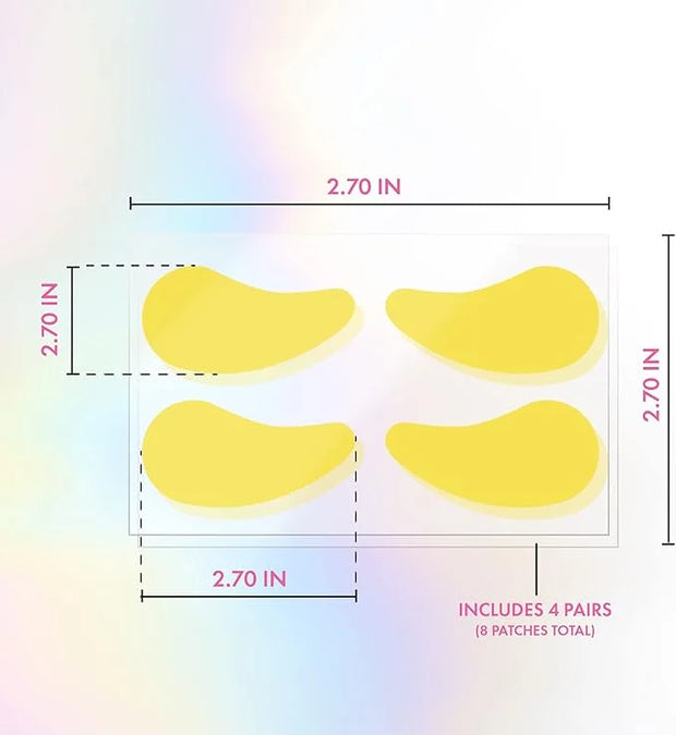 Hypoallergenic Sun-Screen Under Eye Patches, 100% Silicone UPF-50 UV Protection, Reusable, 1 Pack/4 Pairs, Yellow (Golf, S...