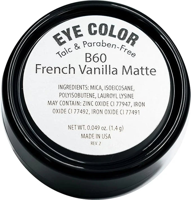 Naked French Vanilla Off White Nude Neutral Matte Pressed Powder Single Vegan Eyeshadow; Talc, Paraben & Cruelty Free - Pr...