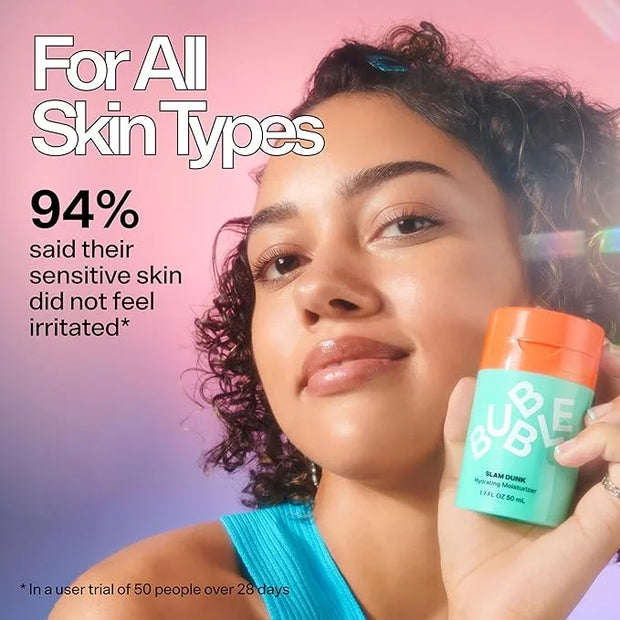 Bubble Skincare Slam Dunk Bundle - Hydrating Face Cream for Dry Skin Made with Vitamin E + Aloe Vera Juice for a Glowing C...