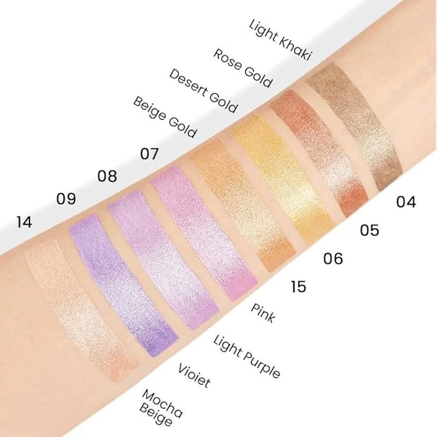evpct 4Pcs Cream Eye Shadow Brightener Sticks Set for Eyes, Light Khaki Bronze Desert Beige Gold Shimmer Metallic Eyeshado...